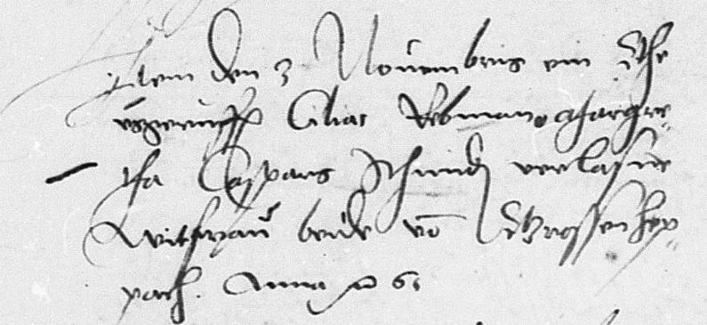 marriage record Großheppach, 1565